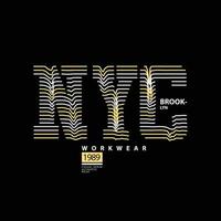 typographie d'illustration de new york brooklyn. parfait pour la conception de t-shirt vecteur