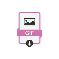 icône de fichier gif vecteur de conception plate