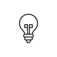 simple ampoule ligne icône idée inspiration solution symbole élément vecteur