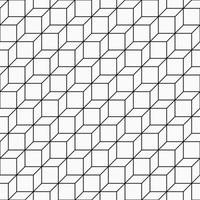 fond d'art de ligne géométrique. illustration d'illustration simple de formes plates, segments carrés, parallélogrammes, losanges, hexagones. toile de fond transparente de luxe premium, vecteur en noir et blanc.