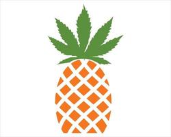 logo vectoriel jaune de fruits ananas frais