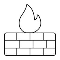 une icône de conception modifiable du pare-feu vecteur