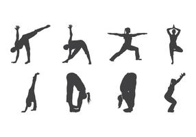 Vecteur de silhouette de yoga gratuit