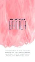 couleur de bannière verticale aquarelle rose abstrait vecteur