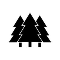 icône plate forêt vecteur