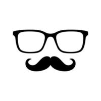 lunettes et vecteur de moustache