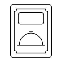 icône de téléchargement premium du menu alimentaire vecteur