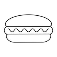 icône du design moderne de hot-dog burger vecteur