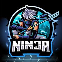 mascotte ninja. création de logo esport vecteur