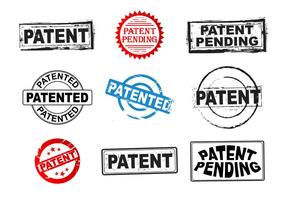 Vecteurs de timbres grunge de brevets vecteur