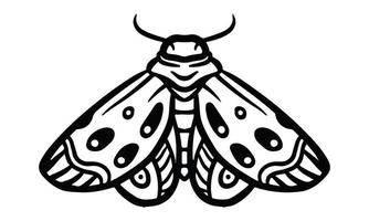 illustration de papillon blanc dessiné à la main pour l'élément de conception. vecteur