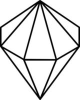 une icône de la conception de la ligne de diamant vecteur