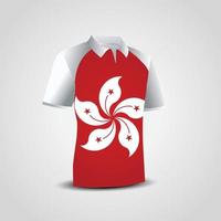 drapeau hong kong sur t-shirt vecteur