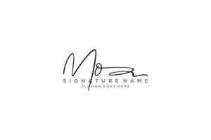 initial mo lettre signature logo modèle design élégant logo signe symbole modèle vecteur icône