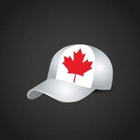 vecteur de conception de casquette drapeau canada