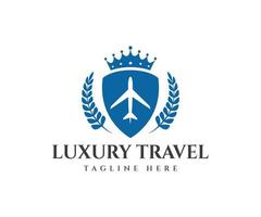 logo de voyage de luxe vecteur