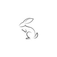 illustration de conception de logo icône lapin vecteur