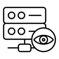 style d'icône de vision de base de données vecteur