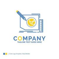contenu. motif. Cadre. page. modèle de logo d'entreprise texte bleu jaune. lieu de modèle de conception créative pour le slogan. vecteur
