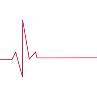 cardiogramme battement de coeur pouls médical santé coeur ligne vecteur