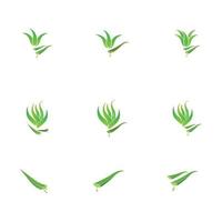 modèle de conception d'illustration de logo d'aloe vera vecteur