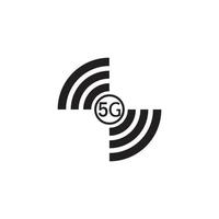 modèle de vecteur de signe de logo 5g