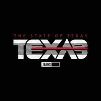 typographie d'illustration du Texas. parfait pour la conception de t-shirt vecteur