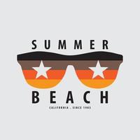 typographie d'illustration de plage d'été de californie. parfait pour la conception de t-shirt vecteur