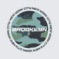 typographie d'illustration de new york brooklyn. parfait pour la conception de t-shirt vecteur