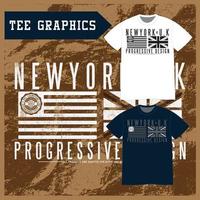 conception de t-shirt vecteur de new york. peut être utilisé pour l'impression de t-shirts, l'impression de tasses, les oreillers, la conception d'impressions de mode, les vêtements pour enfants, les baby showers, les salutations et les cartes postales. conception de t-shirt