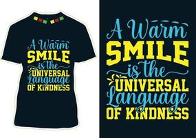 conception de t-shirt de la journée mondiale de la gentillesse vecteur