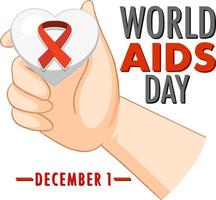 conception d'affiche de la journée mondiale du sida vecteur