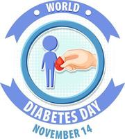 conception d'affiche de la journée mondiale du diabète vecteur