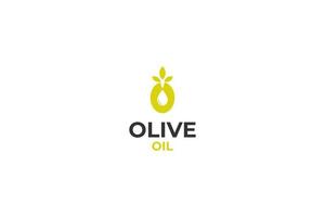 illustration de modèle vectoriel de conception de logo d'huile d'olive plate