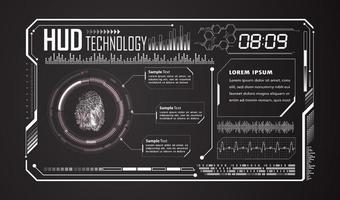 fond de technologie hud moderne vecteur