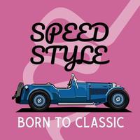 classiques peed style racing design illustration design vecteur