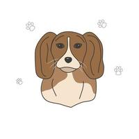 beagle de race de chien dans le style de duddle pour affiches posters vecteur
