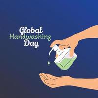 conception de poste de la journée mondiale du lavage des mains vecteur