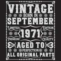 conception de t-shirt de typographie d'anniversaire vintage vecteur