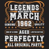 conception de t-shirt de typographie d'anniversaire vintage vecteur