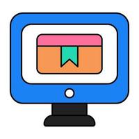 icône de conception modifiable de signet en ligne vecteur