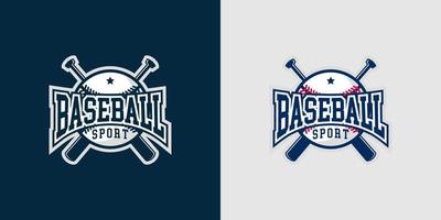 modèle de logotype de baseball. logo moderne et symbole du sport. concept de bâton de chauve-souris et de casque. vecteur eps 10.