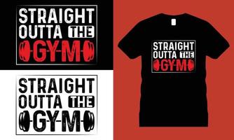 vecteur de conception de t-shirt de typographie de gym ou de fitness. carrossier, haltère, motivation, haltère,