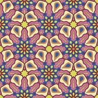 modèle sans couture abstrait avec fleur de mandala. mosaïque, carrelage. fond fleuri. vecteur