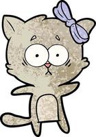 personnage de chat de vecteur en style cartoon