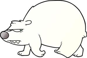 personnage de dessin animé ours polaire vecteur