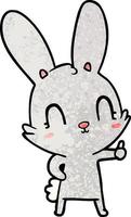 personnage de lapin de vecteur en style cartoon