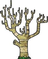 arbre sec de dessin animé vecteur