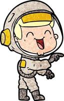 personnage de garçon astronaute de vecteur en style cartoon