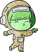 personnage d'astronaute de vecteur en style cartoon